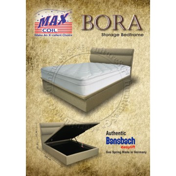 MaxCoil Bora Faux Leather Storage Bed